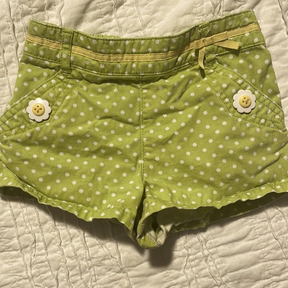 12-18m green and yellow Gymboree shorts